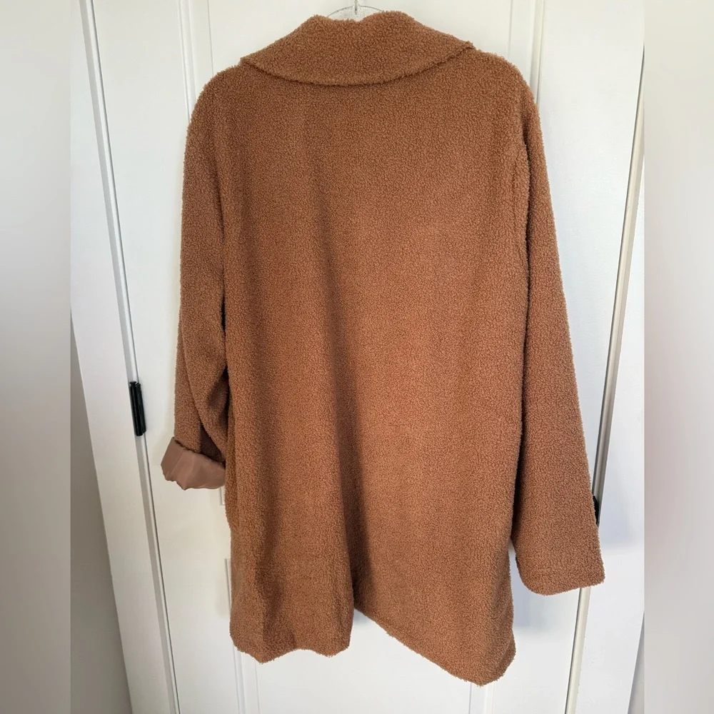 Kate & Sam Open Front Camel brown Teddy Jacket Size XXL. NWT - Picture 5 of 6